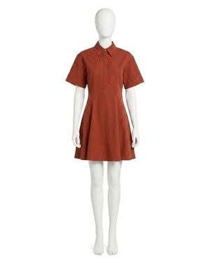 NEW A.L.C. dell short-sleeve mini dress in bosco